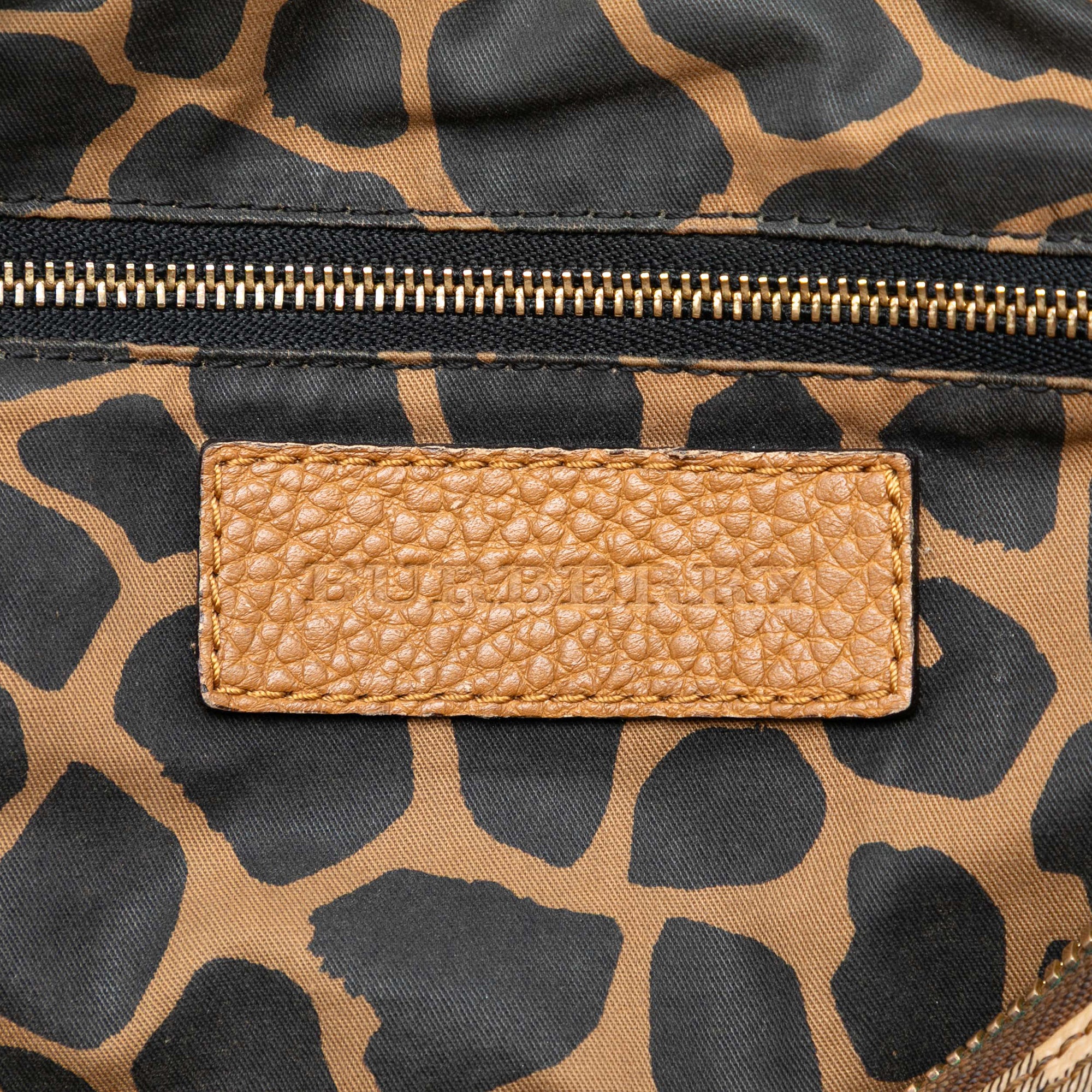 Small Haymarket Check Coated Canvas Animal Print Blaze Satchel