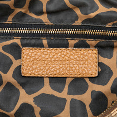 Small Haymarket Check Coated Canvas Animal Print Blaze Satchel