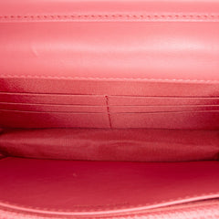 Quilted Lambskin Double Stitch Tassel Wallet On Chain