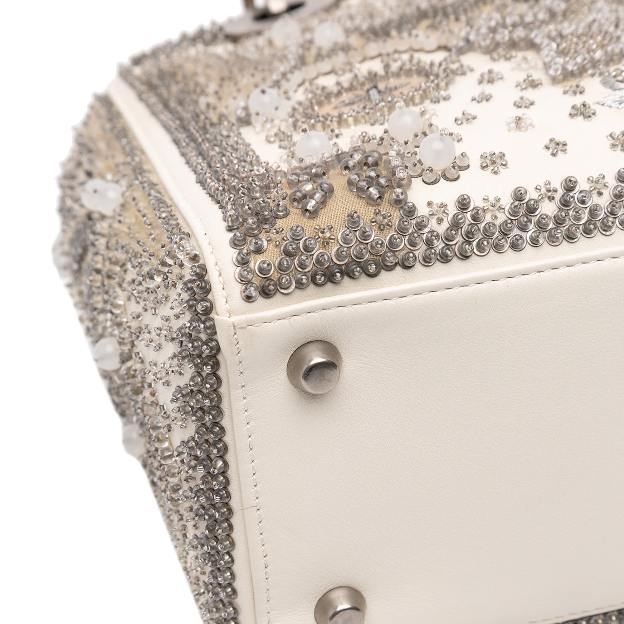 Medium Lambskin Embroidered and Beaded Lady D Lite