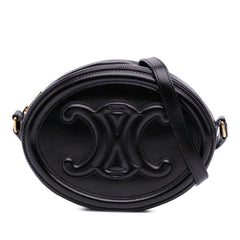 Small Calfskin Cuir Triomphe Oval Crossbody