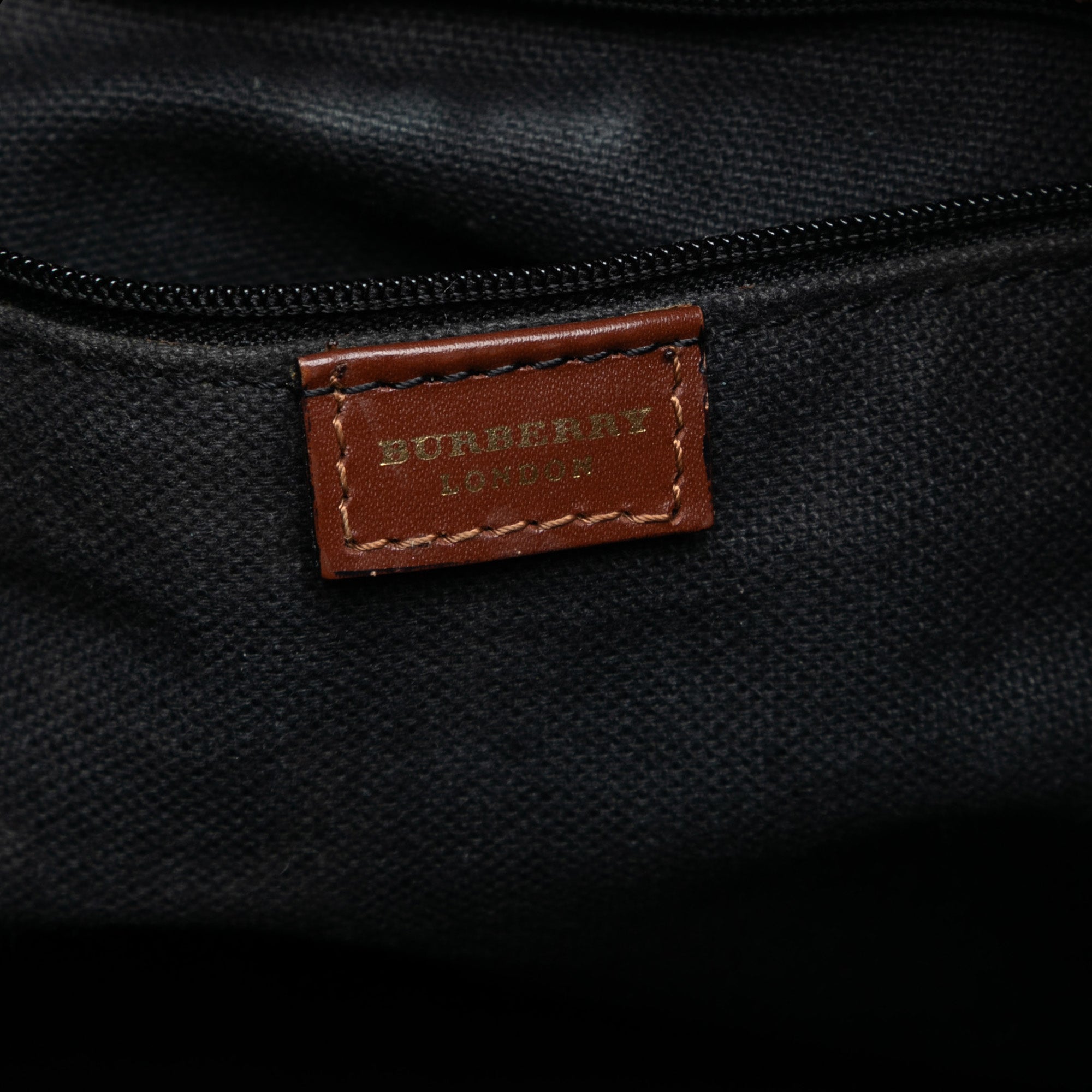 Medium House Check Trimmed Leather Horn Toggle Tote