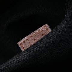 Medium House Check Trimmed Leather Horn Toggle Tote