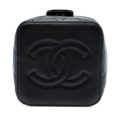 CC Quilted Calfskin Vanity Case with Chain