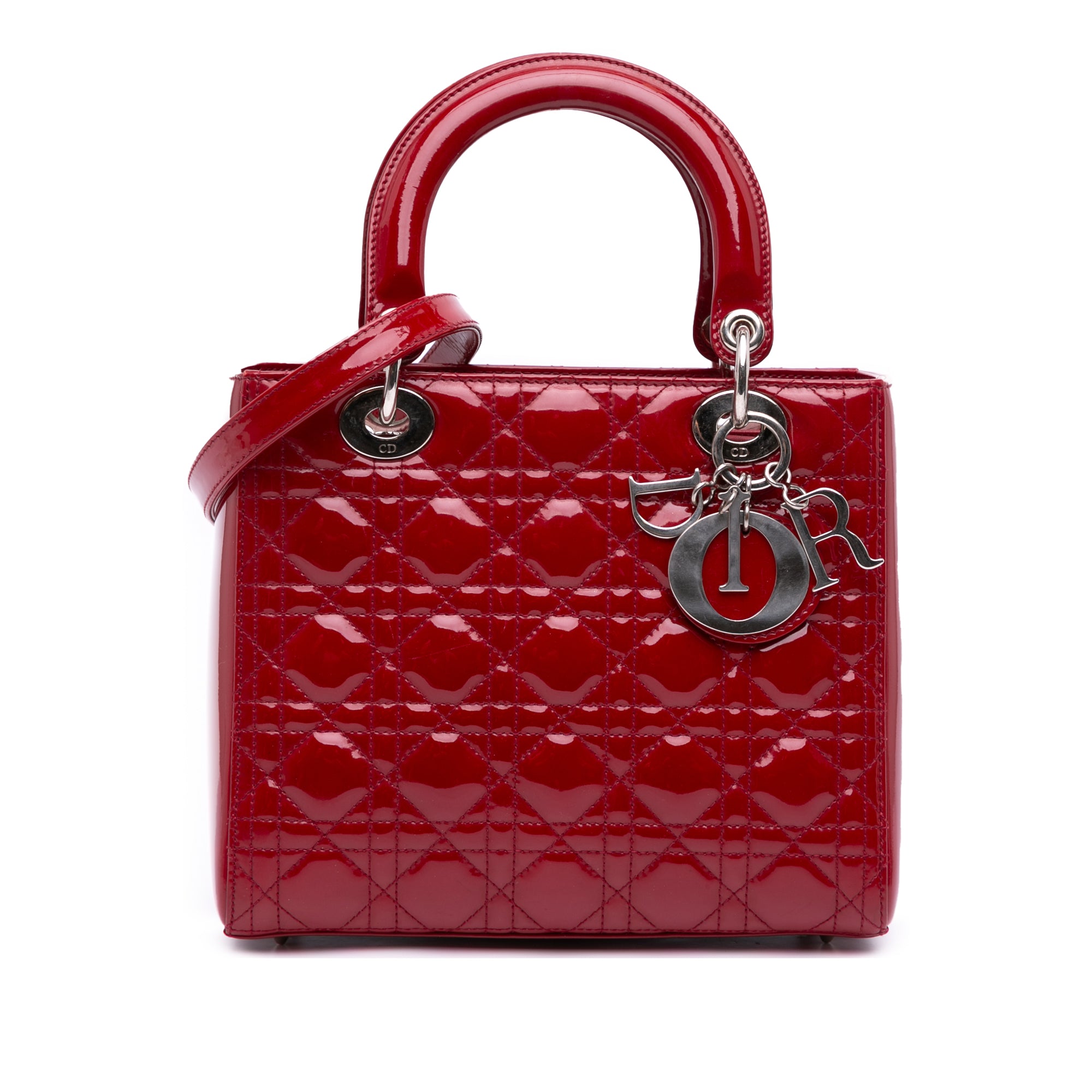 Medium Patent Cannage Lady Dior