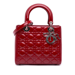 Medium Patent Cannage Lady Dior