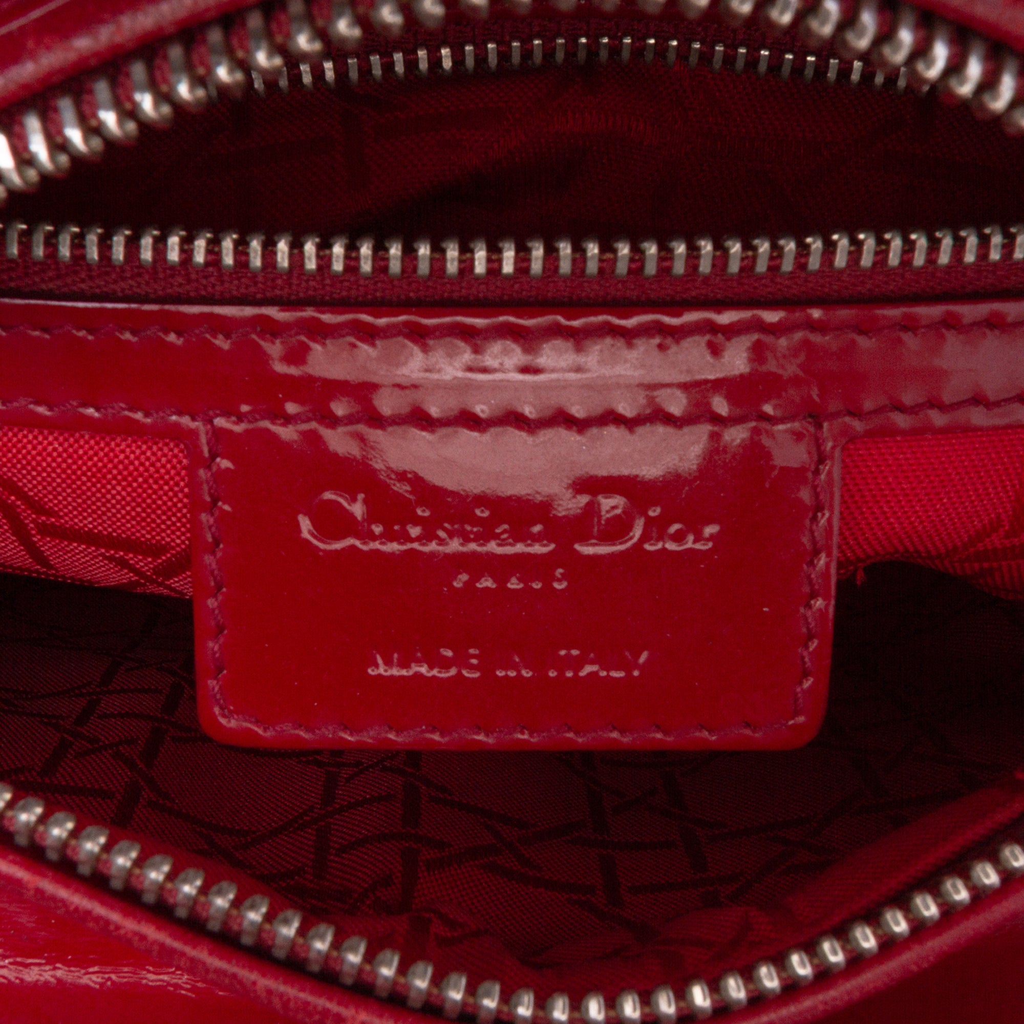 Medium Patent Cannage Lady Dior