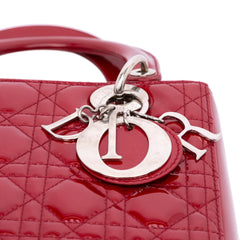 Medium Patent Cannage Lady Dior