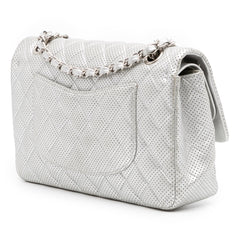 Medium Classic Perforated Lambskin Double Flap