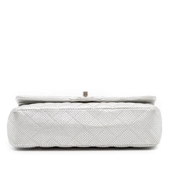 Medium Classic Perforated Lambskin Double Flap