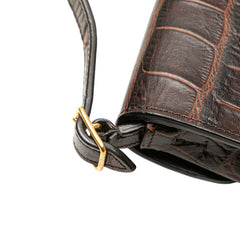 Mini Embossed Calfskin Symmetrical Crossbody