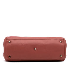 Medium Calfskin Bamboo Shopper Satchel