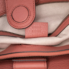 Medium Calfskin Bamboo Shopper Satchel