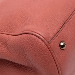 Medium Calfskin Bamboo Shopper Satchel