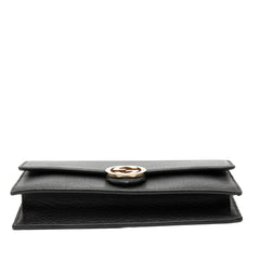 Leather Interlocking G Dollar Wallet on Chain