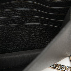 Leather Interlocking G Dollar Wallet on Chain