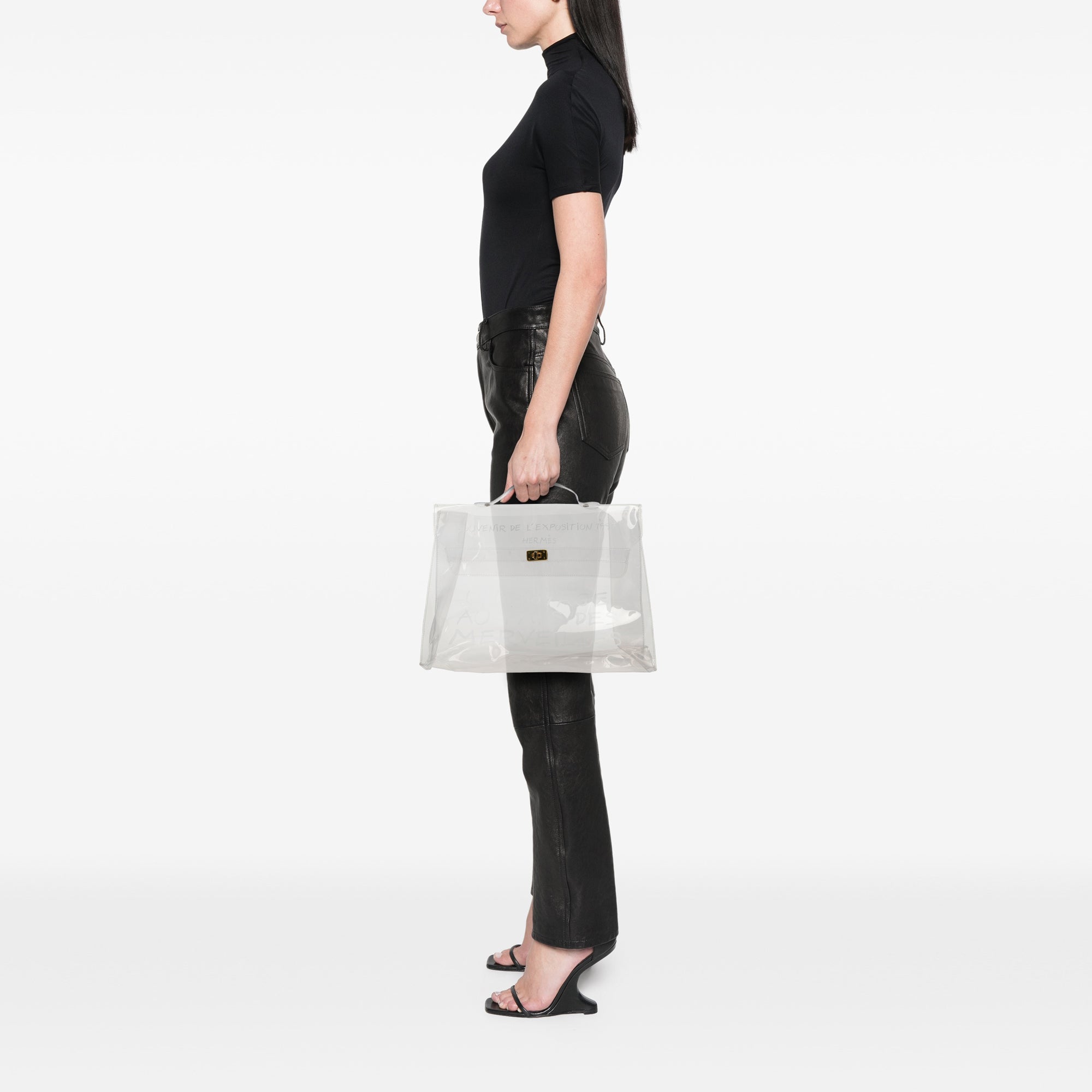 Vinyl Souvenir De L Exposition Kelly Handbag