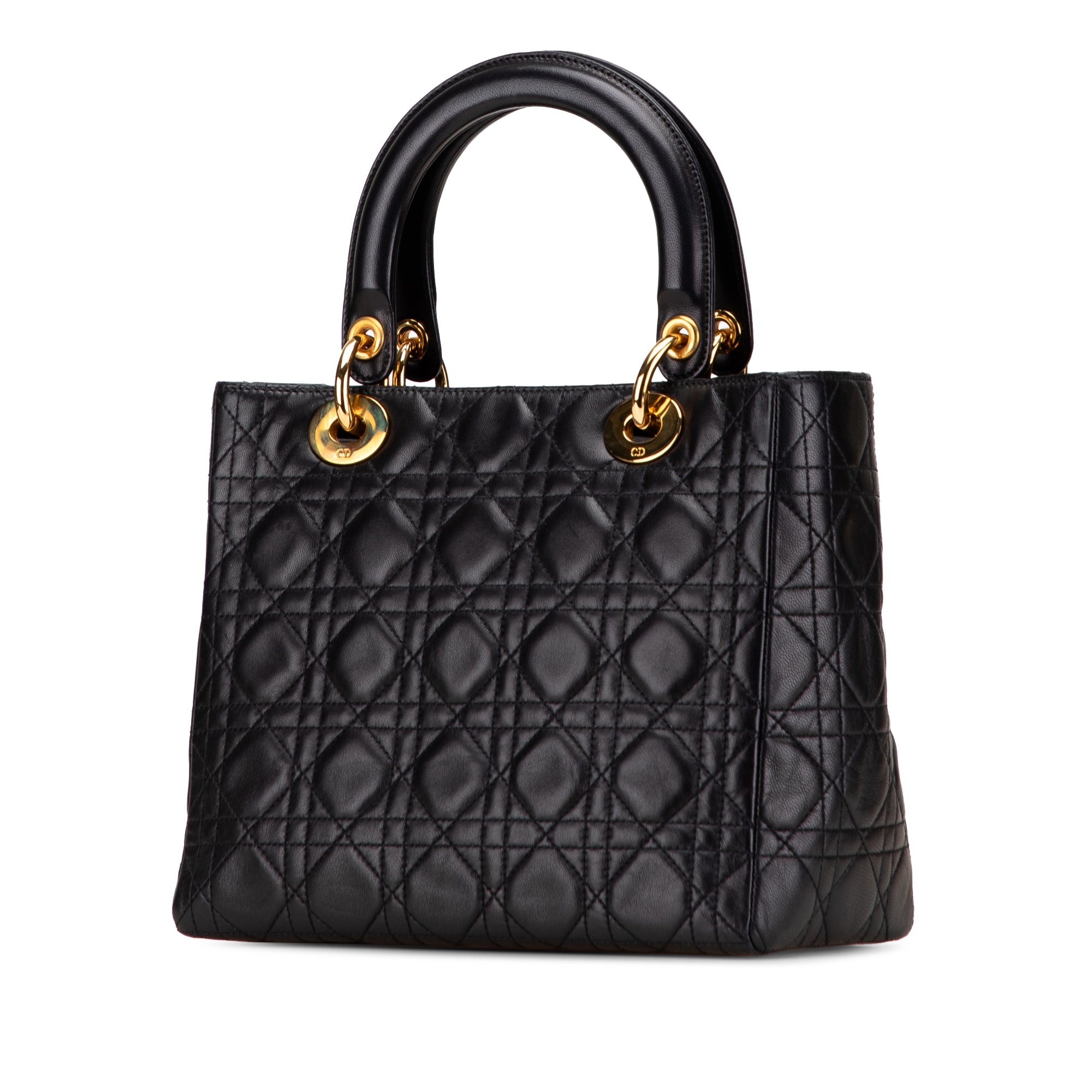 Medium Lambskin Cannage Lady Dior