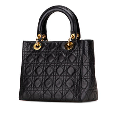 Medium Lambskin Cannage Lady Dior