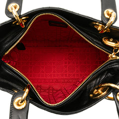 Medium Lambskin Cannage Lady Dior