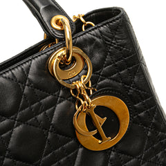 Medium Lambskin Cannage Lady Dior