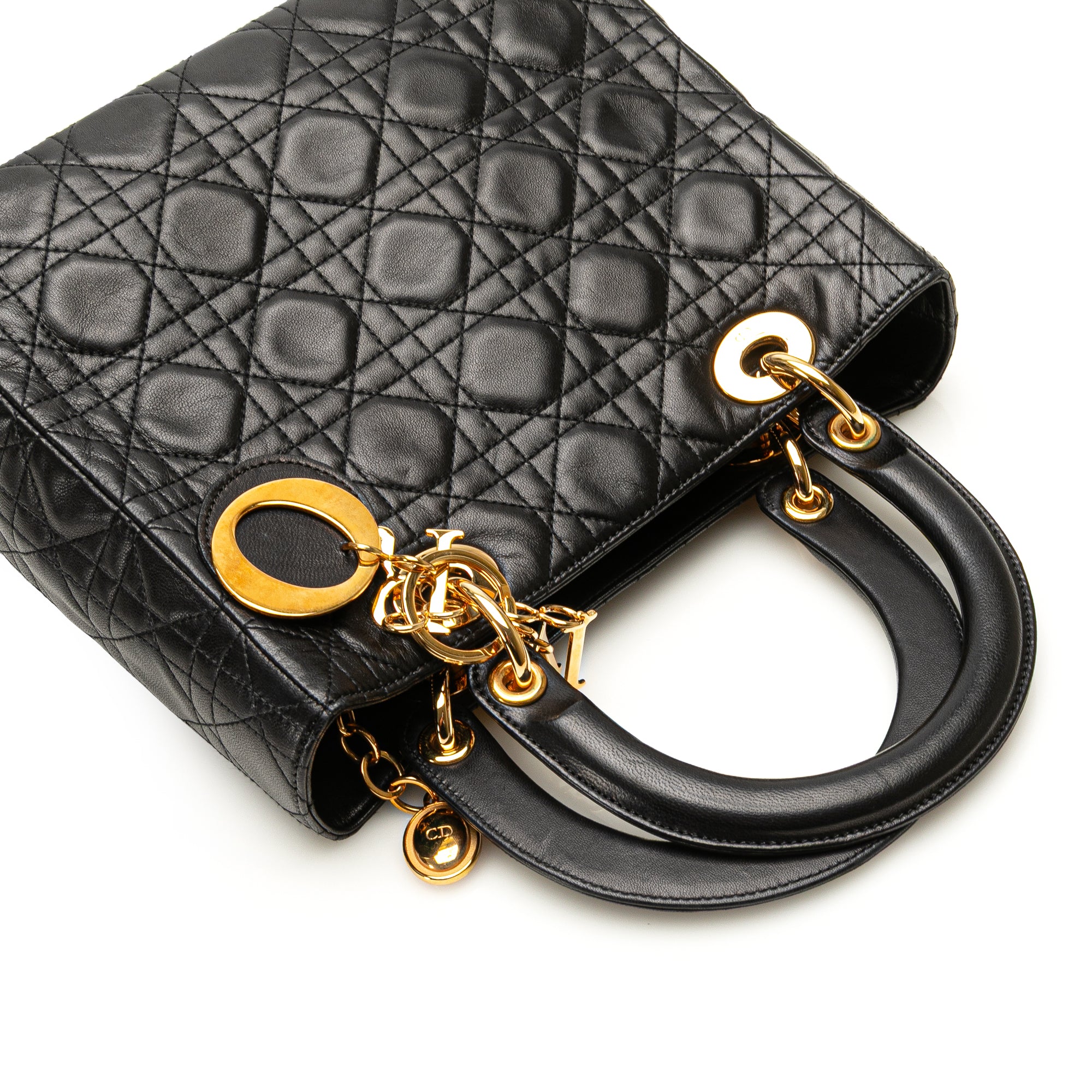 Medium Lambskin Cannage Lady Dior