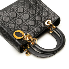 Medium Lambskin Cannage Lady Dior