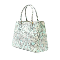 Medium Saffiano Floral Print Galleria Satchel