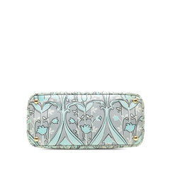 Medium Saffiano Floral Print Galleria Satchel