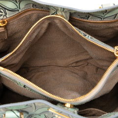 Medium Saffiano Floral Print Galleria Satchel