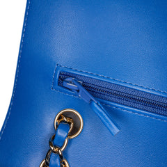 Medium Classic Chevron Lambskin Double Flap