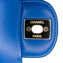 Medium Classic Chevron Lambskin Double Flap