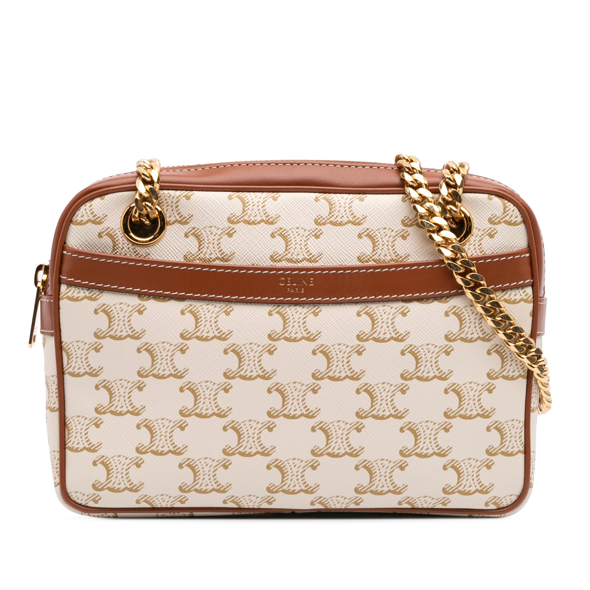 Small Triomphe Coated Canvas Patapans Shoulder Bag