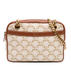 Small Triomphe Coated Canvas Patapans Shoulder Bag