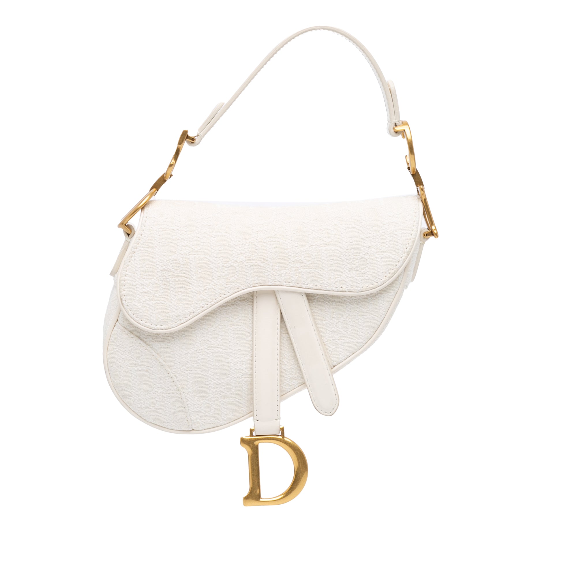 Mini Oblique Canvas Saddle Bag