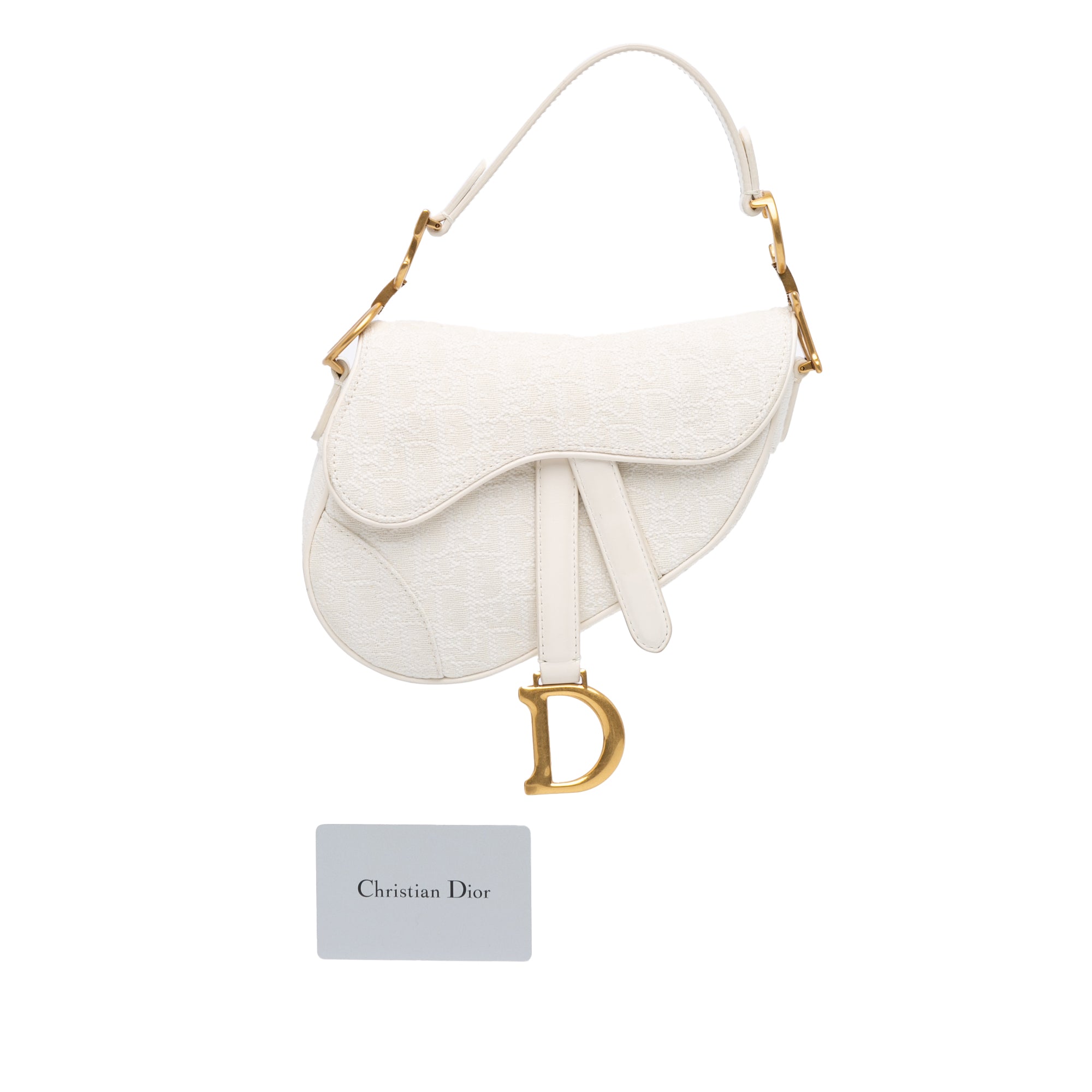 Mini Oblique Canvas Saddle Bag