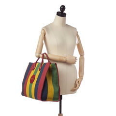 Baiadera Stripe Canvas Satchel_7