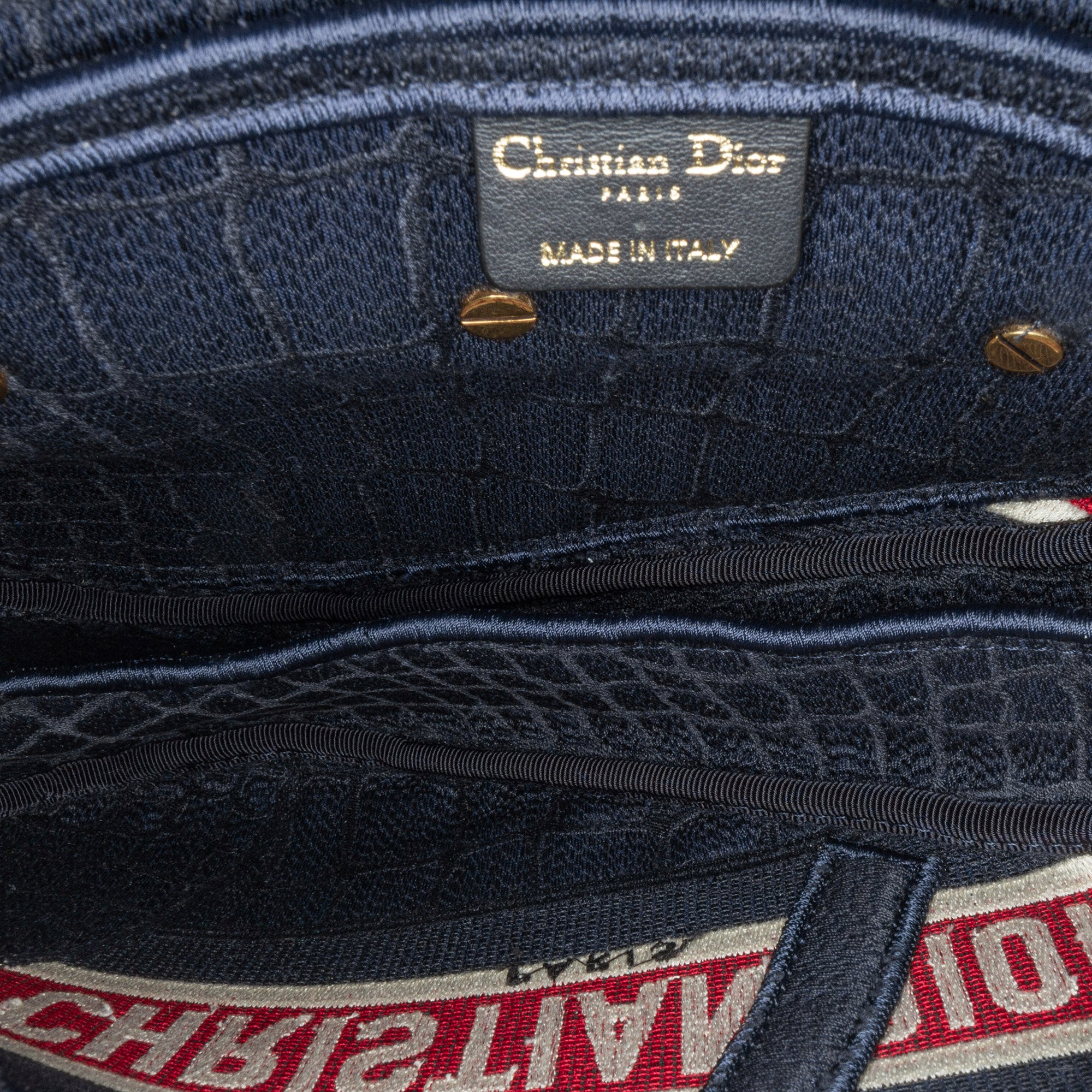 Velvet Embroidered Crocodile Effect Saddle Bag