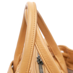 Intrecciato Trimmed Leather Handbag