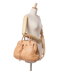 Intrecciato Trimmed Leather Handbag