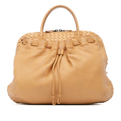 Intrecciato Trimmed Leather Handbag