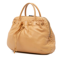 Intrecciato Trimmed Leather Handbag