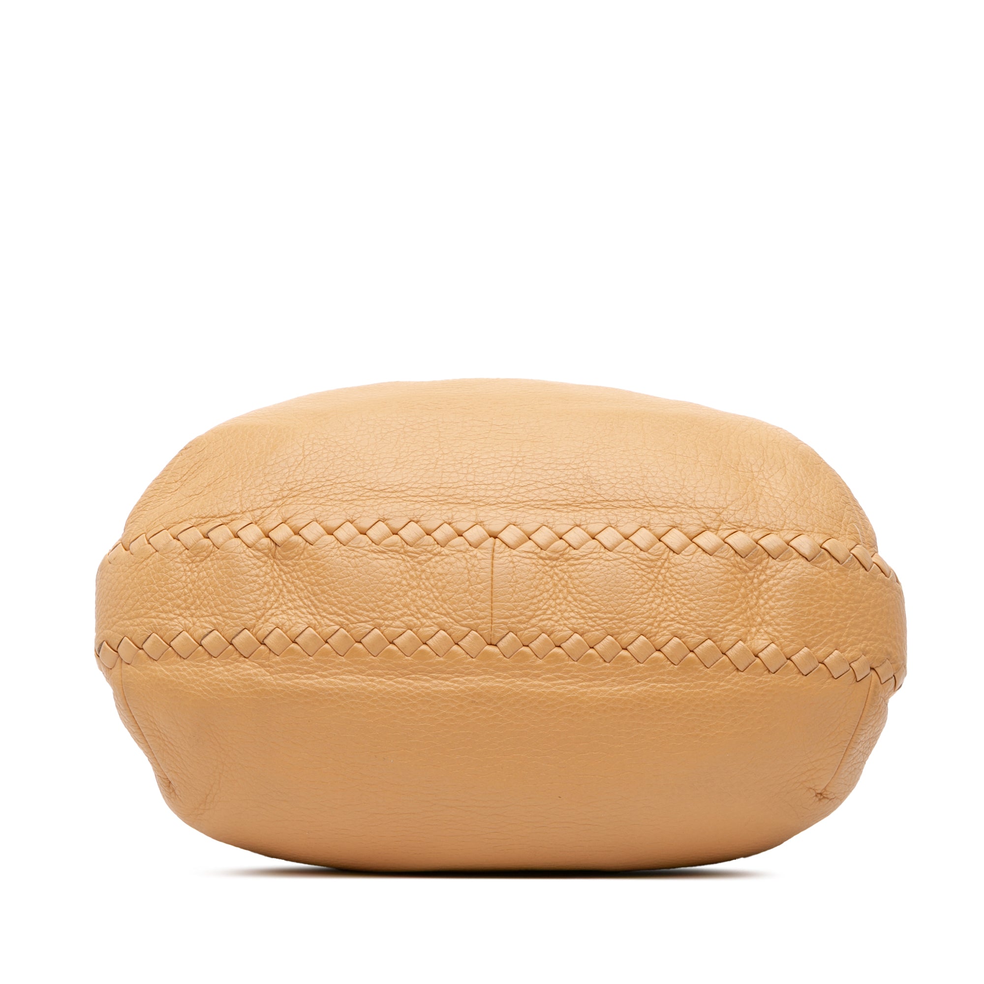 Intrecciato Trimmed Leather Handbag