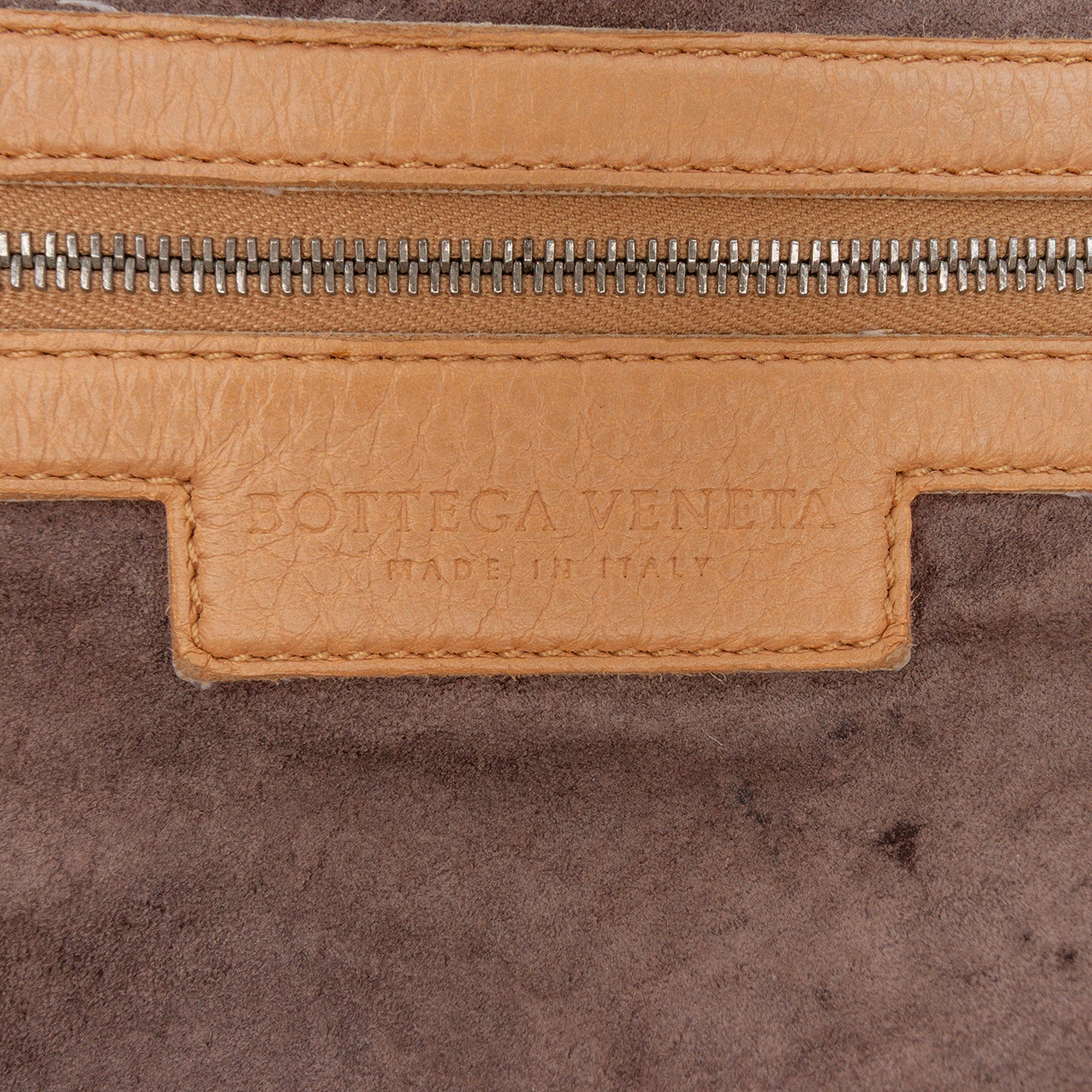 Intrecciato Trimmed Leather Handbag