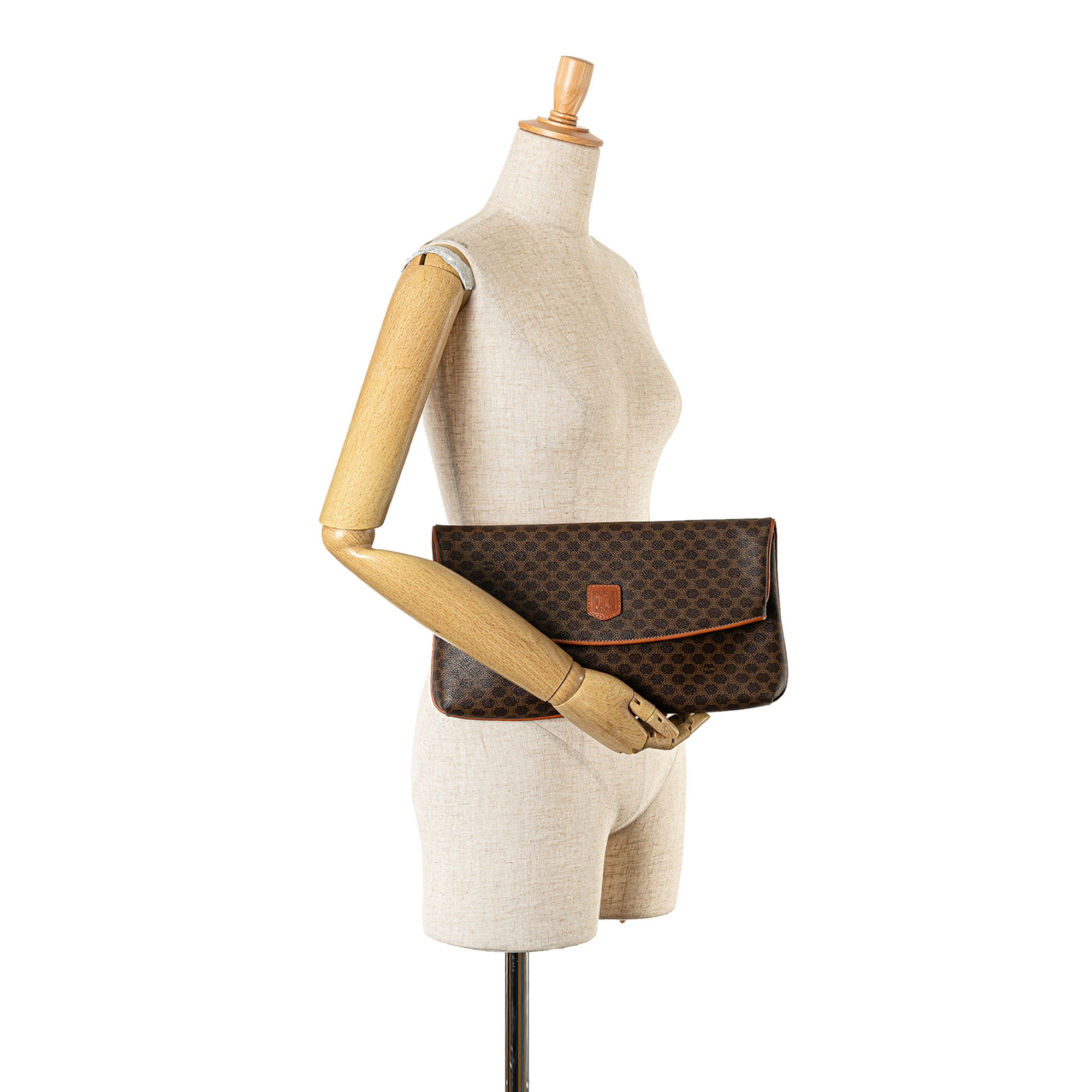 Macadam Coated Canvas Clutch