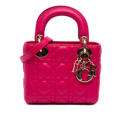 Mini Lambskin Cannage Lady Dior