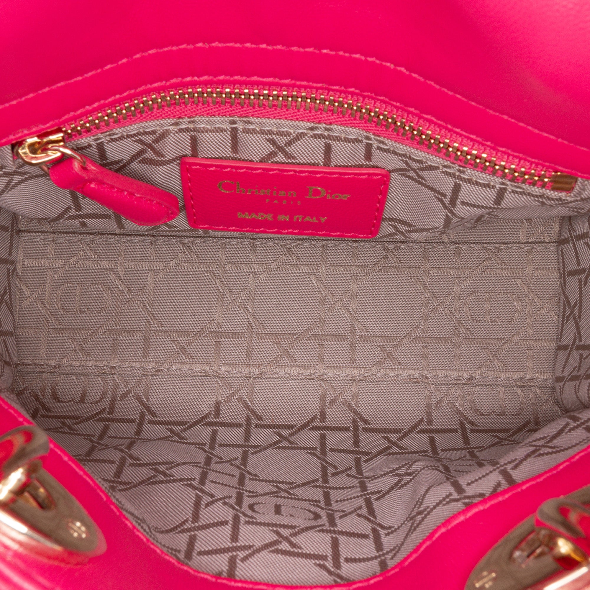 Mini Lambskin Cannage Lady Dior
