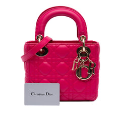 Mini Lambskin Cannage Lady Dior