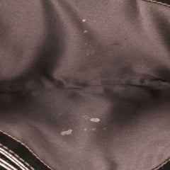 Medium Metallic Crackled Calfskin Clams Pocket Flap