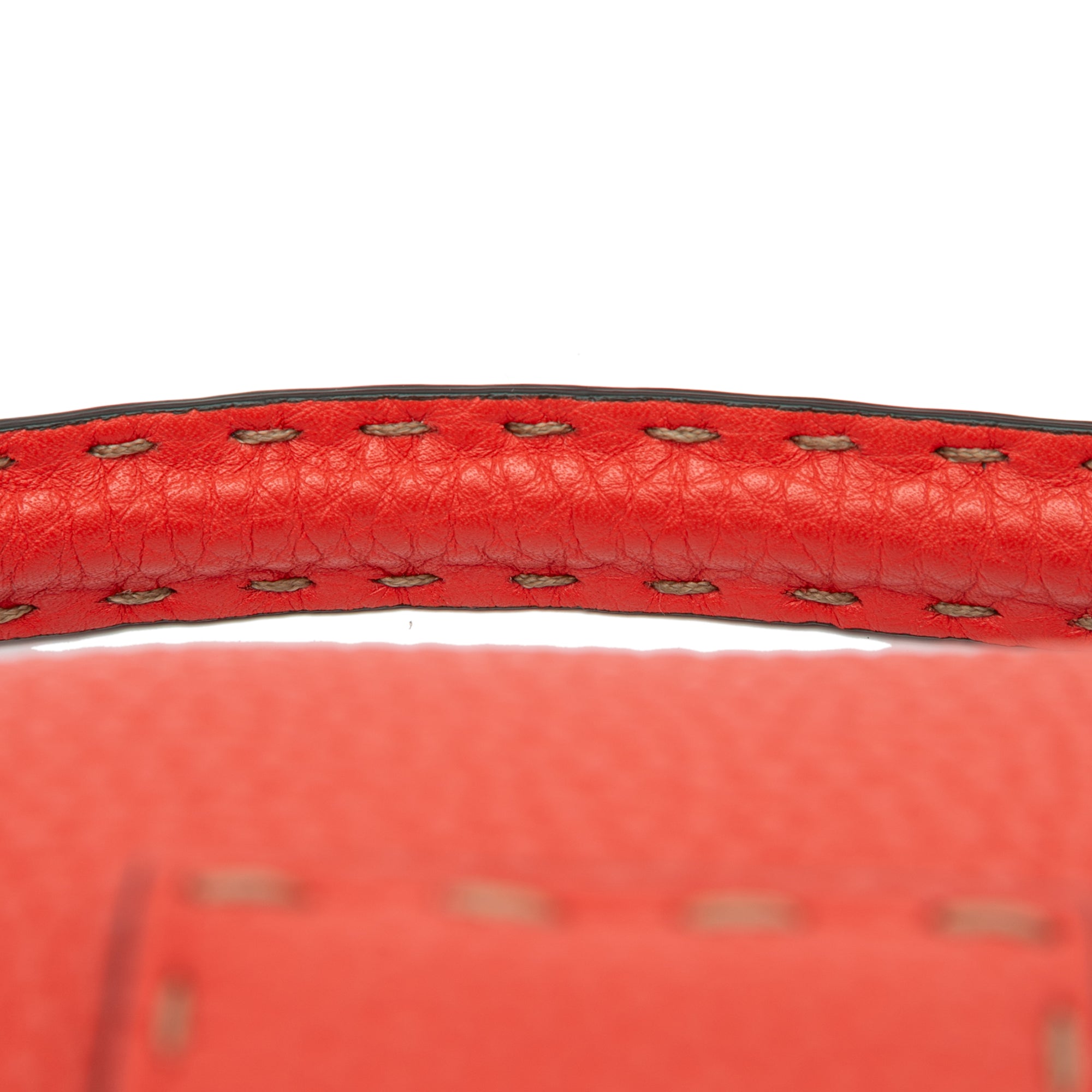 Large Leather Selleria Baguette Satchel